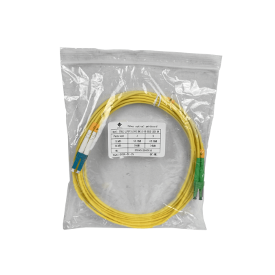 JFSBL3. Cable puente de fibra óptica monomodo dúplex SM de 3 metros con conectores LC/UPC a LC/APC, diámetro de 3,0 mm y núcleo/revestimiento 9/125
