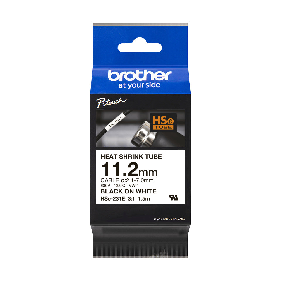 Brother cinta rotuladora 8.8 mm HSE231E Black