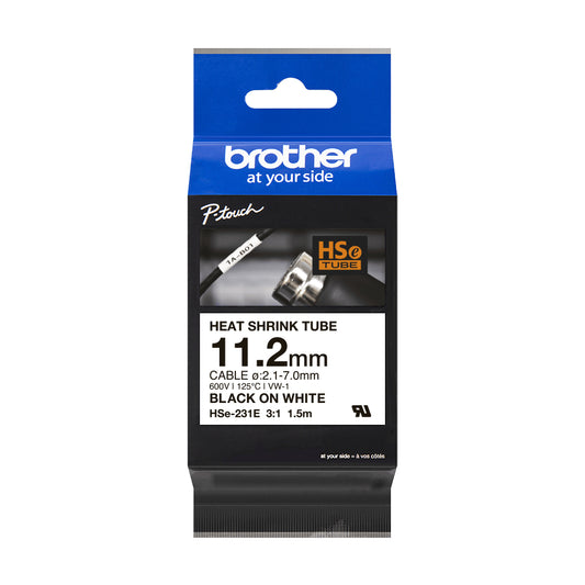 Brother cinta rotuladora 8.8 mm HSE231E Black