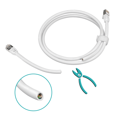 WOP-1 UBIQUITI 1mt Blanco F/UTP Cat5e Cable UACC-Cable-Patch-Outdoor-1M-W