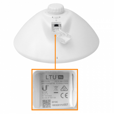LTU-PRO UBIQUITI Antena 24dBi Banda 4,9-6,2GHz Respaldo 2,4GHz Apertura 14x14º Puerto 10/100/1000 Incluye Alimentador 24V Potencia 22dBm Ancho de Banda 10-50MHz