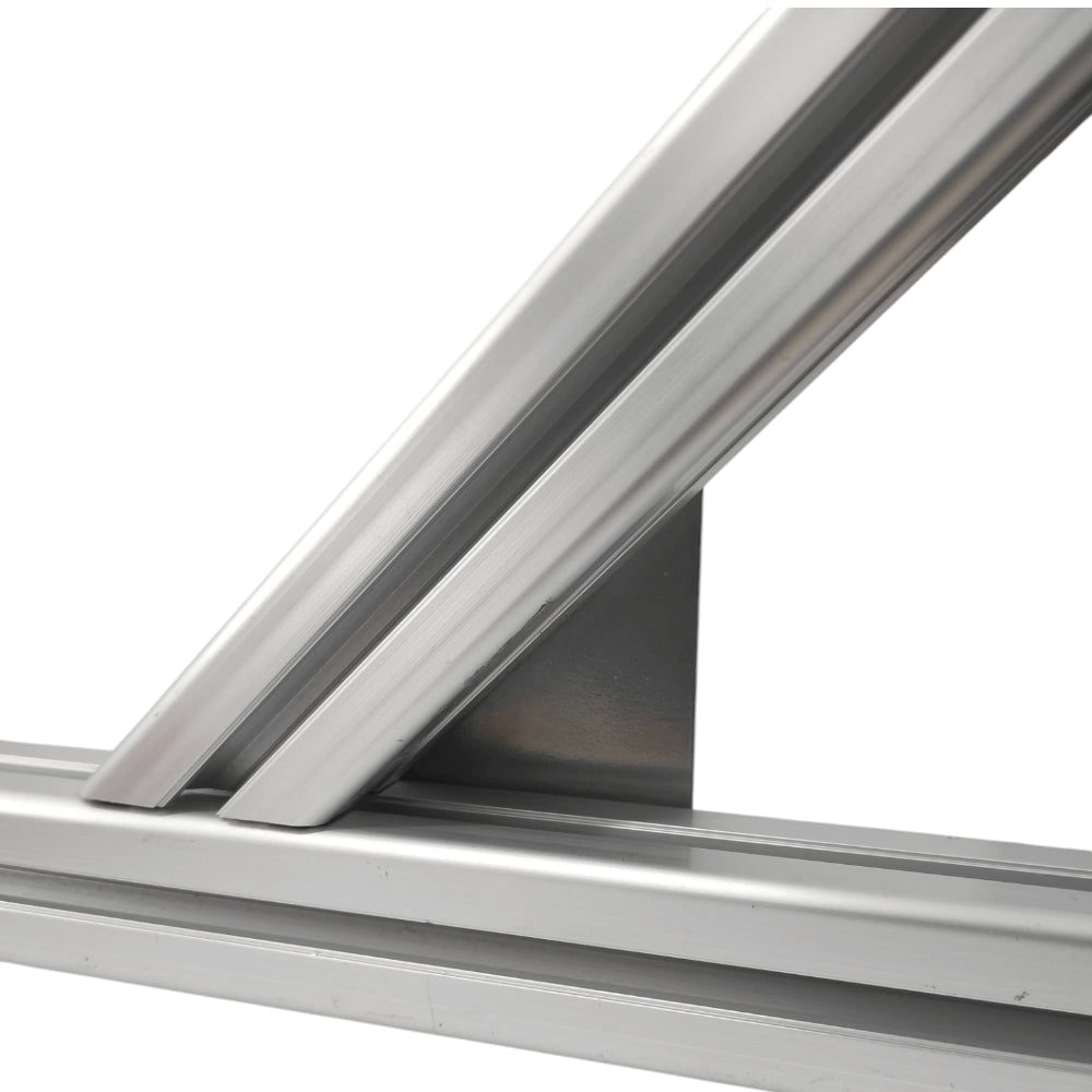 Escuadra metálica 45° para perfil estructural 45 acabado mate (2 piezas)