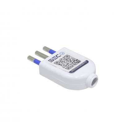 EMV2PTZ KALOP 2 Polos + Tierra 10A Clavija Macho Móvil Blanca con Polo a Tierra SL1002 KC44550