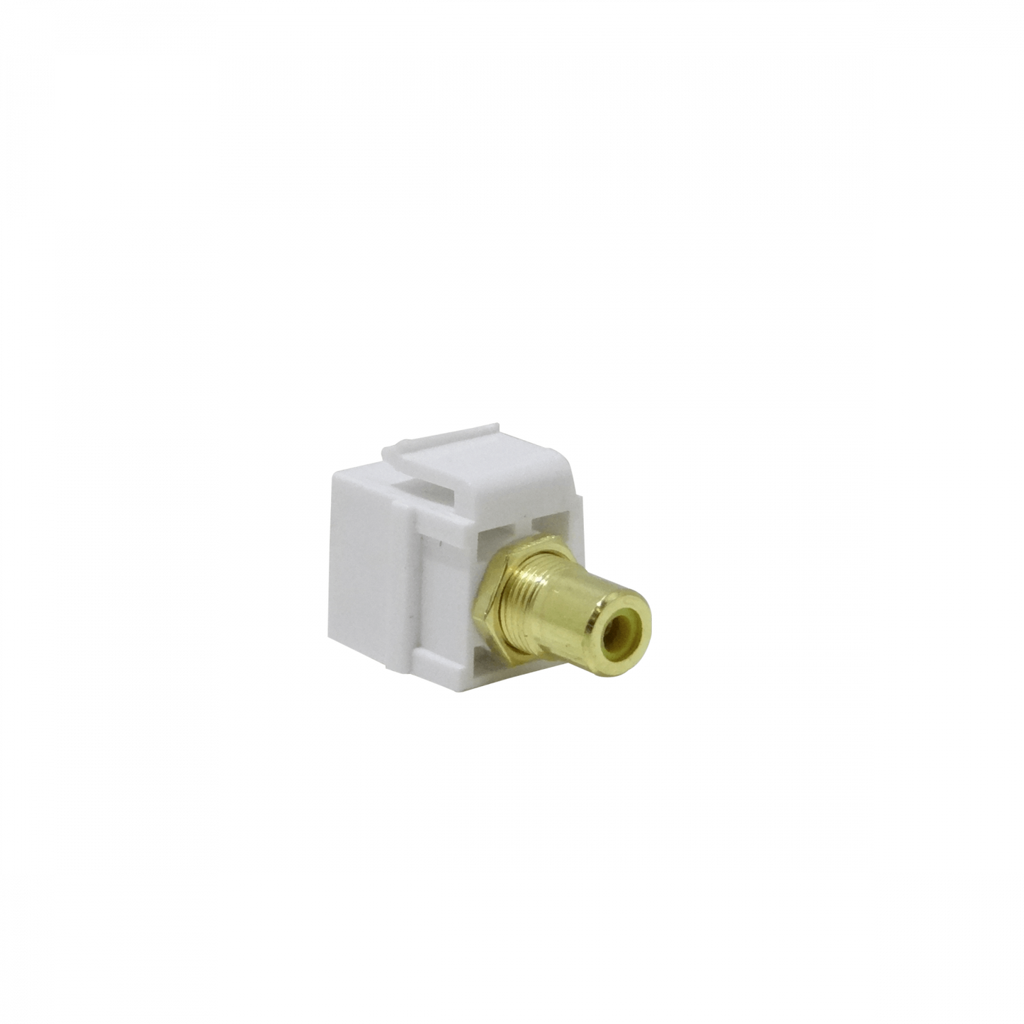 KRCML conector Keystone hembra-hembra RCA amarillo, configuración H-H, color blanco