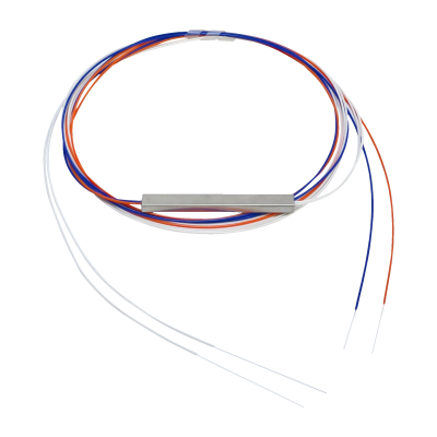 DIVE-02. Derivador óptico XPON/XGPON 2x2 sin conectores, de 1 metro, que requiere fusión, compatible con fibra G657A1.