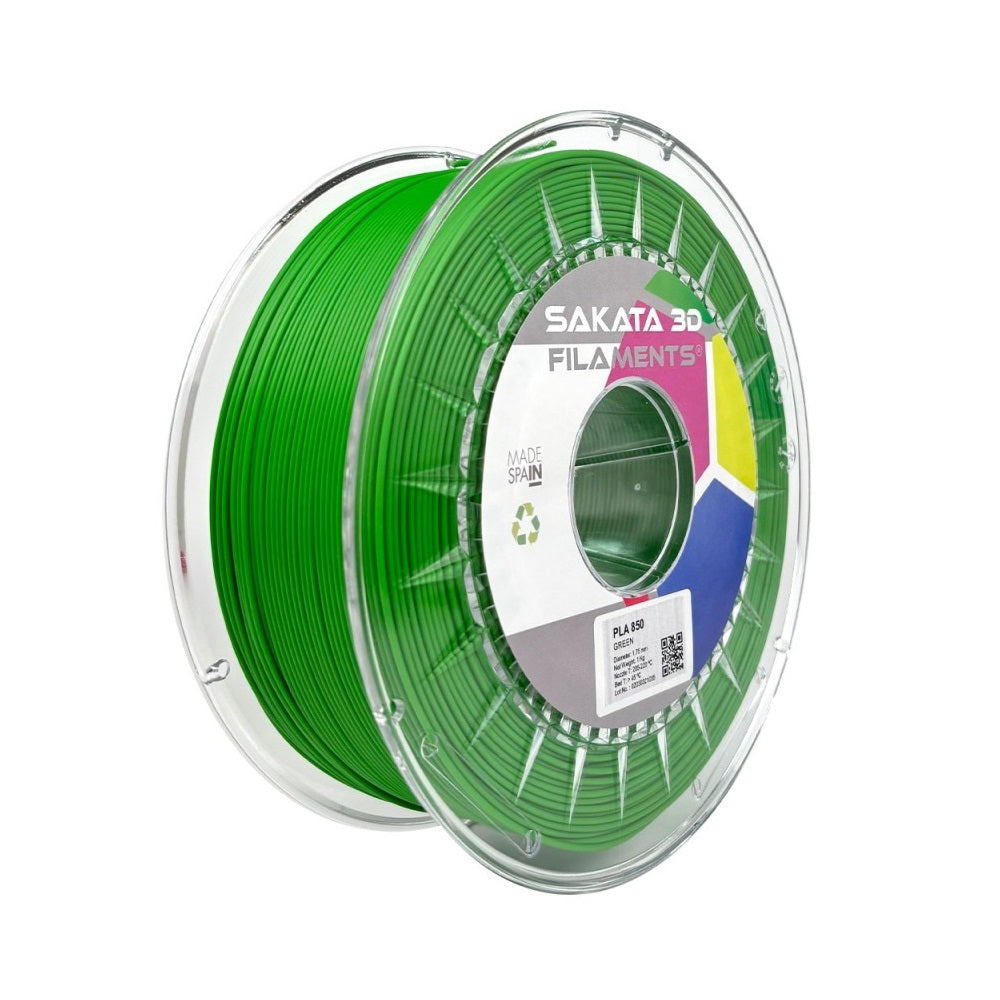 Filamento PLA 850 Tono Verde 1.75mm 1kg – Sakata 3D
