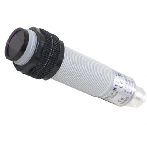 Sensor fotoeléctrico difuso 10cm de distancia M18 grado IP66 serie P18D - PNP  10~30VDC (1NA+1NC) - Cable 2 metros