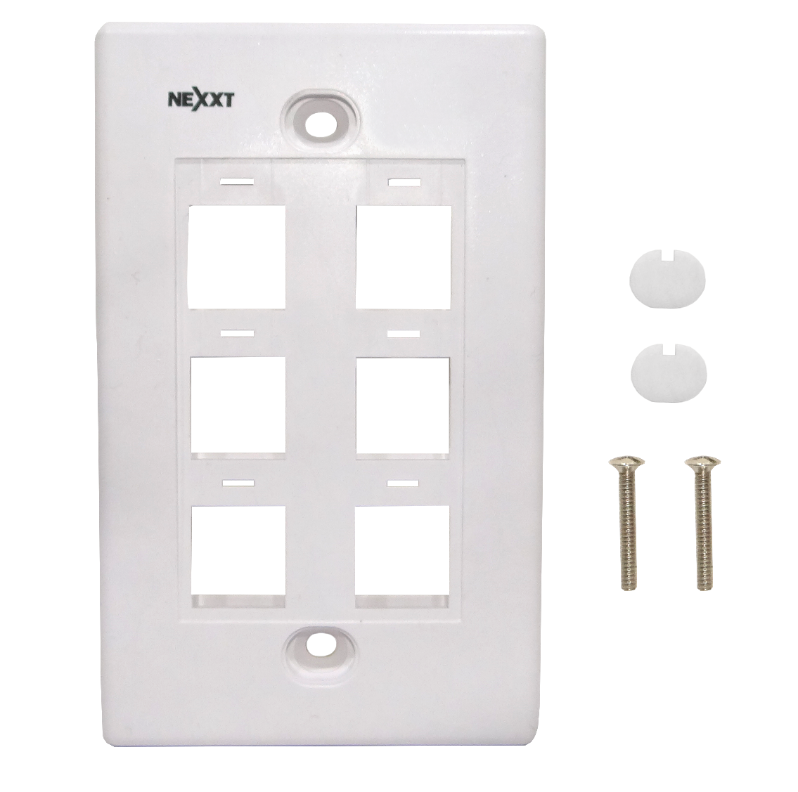 FP6WL LINKMADE Blanco 6-Keystone Vertical Faceplate 70x114mm
