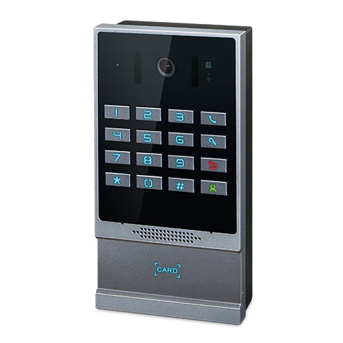 Teléfono de Puerta SIP Multiunidad Antivandálico de 1080p con RFID y PoE