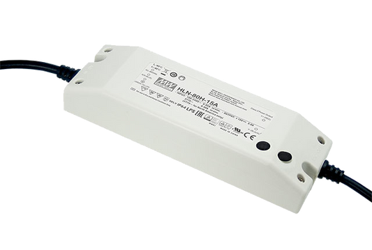 Driver LED plástico voltaje PFC 80W HLN-80H - A - Ajuste Potenciómetro (Io) - 15V