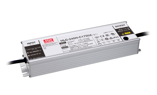 Driver LED carcasa metálica corriente 240W HLG-240H-C - 2100mA (comúnmente usado) - B - 3 en 1  (1-10V, Resistor, PWM)