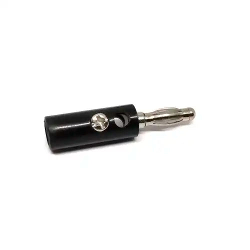 Conector Banana 4mm Género Macho Acabado Negro