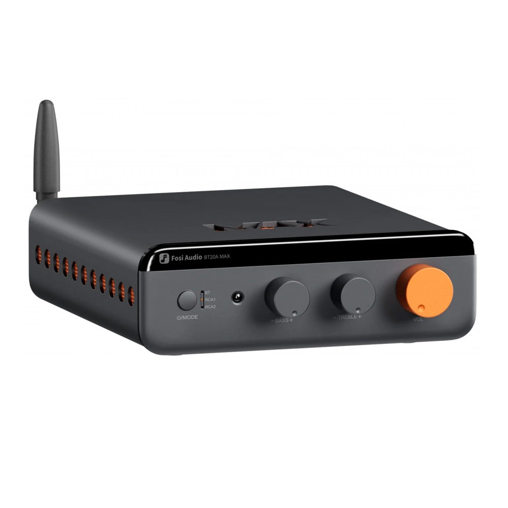 Amplificador de sonido inalámbrico Bluetooth de 300 vatios 2.1 canales con audio de alta resolución – Fosi Audio BT20A MAX incluye fuente de alimentación de 48V