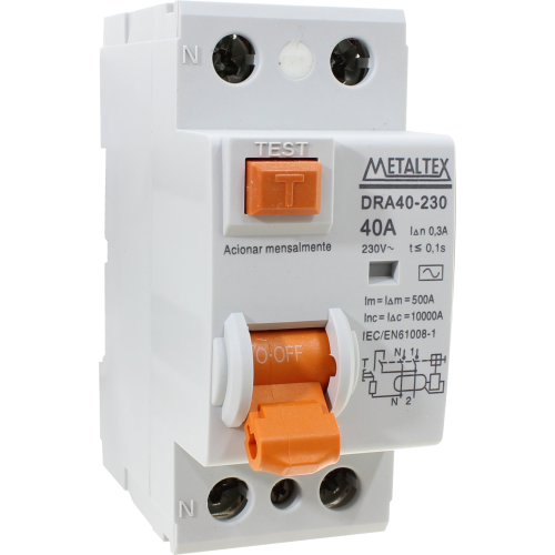 Interruptor diferencial 40A serie DRA40 - 4 Polos - 30mA