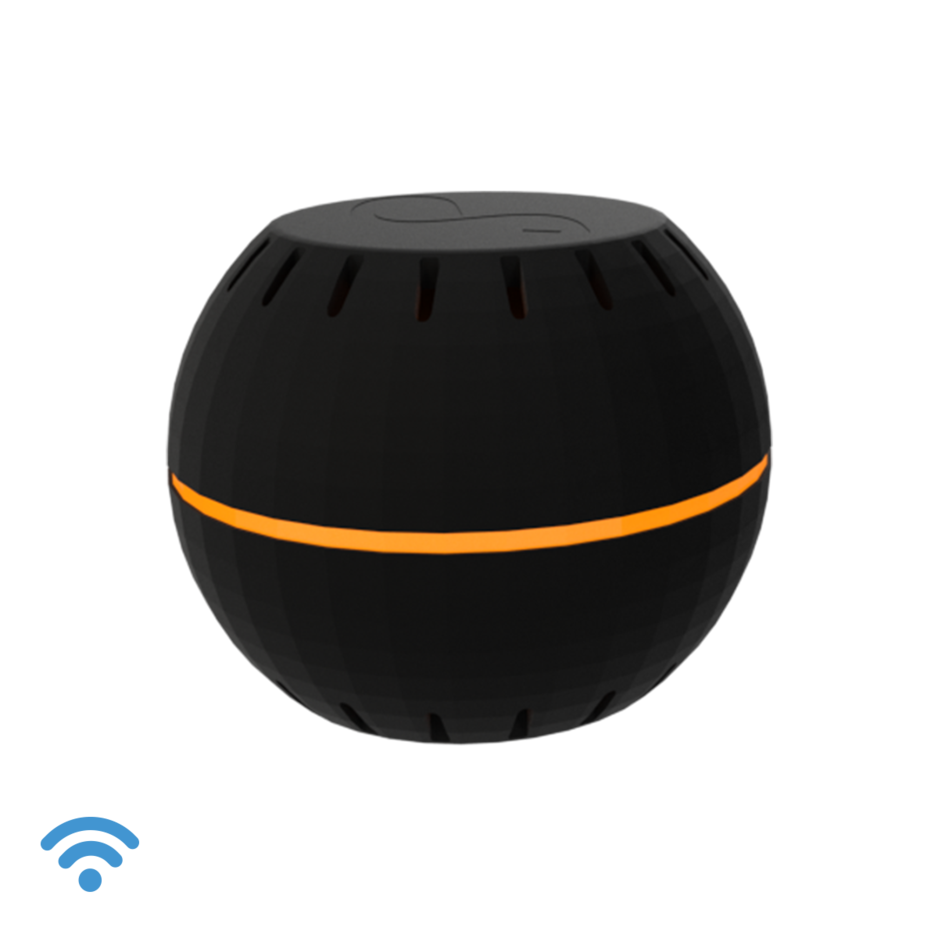 Sensor de temperatura y humedad con display WiFi - Negro