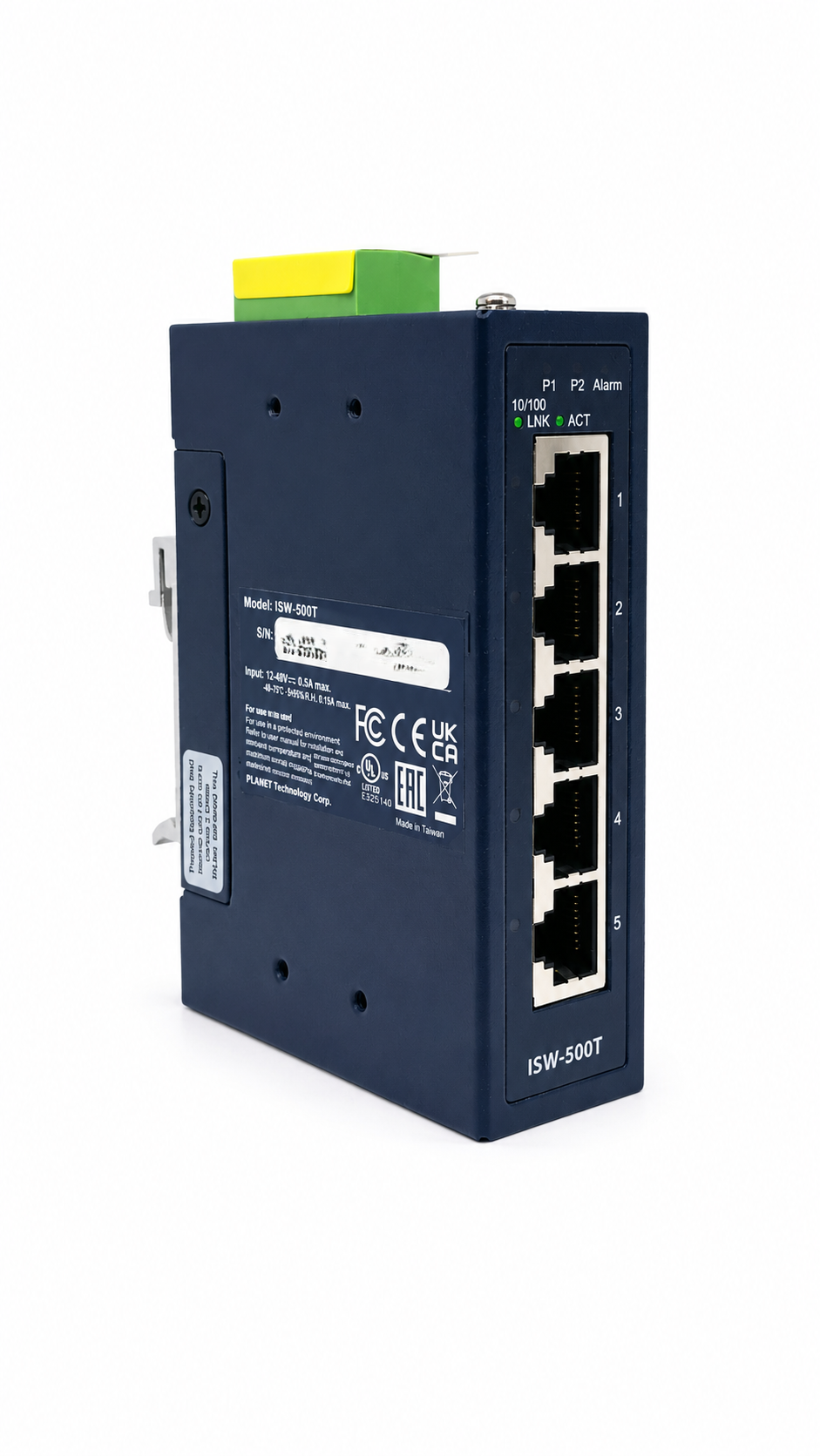 Switch Ethernet Compacto Industrial de 5 Puertos 10/100TX (Temperatura de Funcionamiento de -40 a 75 Grados C)
