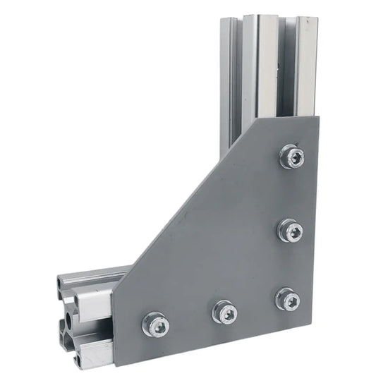 Escuadra metálica 90° para perfil estructural 40 mm acabado mate (2 piezas)