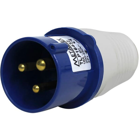 Enchufe industrial macho volante 220 a 250VAC 16 a 63A serie TLP - 16A - 3P+T - 9H