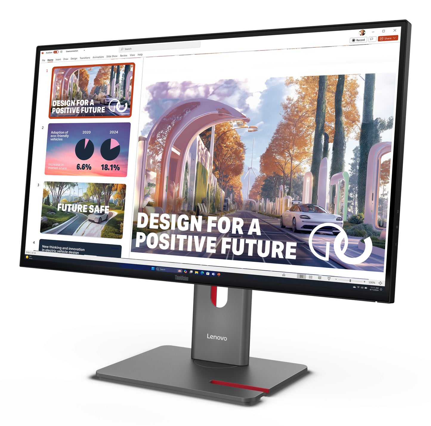 Lenovo Monitor P27QD40 27inch 2560x1440 HDMI USB-C DP