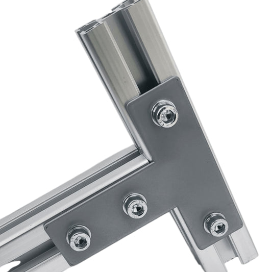 Elemento de Unión configuración T destinado a perfil 30 mm acabado mate (empaque 2 piezas)