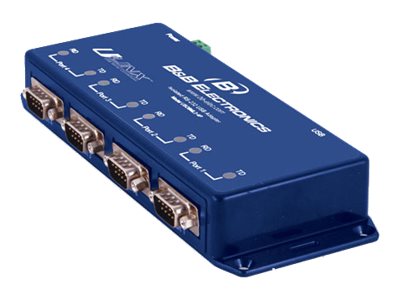 Convertidor USB a serie aislado B+B SmartWorx, (4) RS-232
