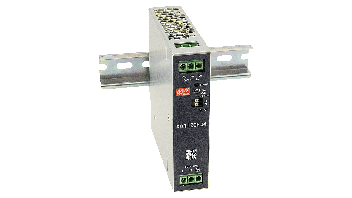 Fuente Delgada riel DIN 120W Serie XDR-120E - 12V