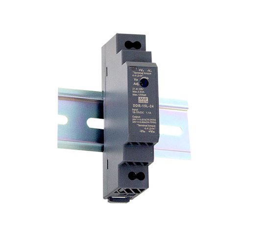 Conversor DC-DC riel DIN 15W DDR-15 - 18 a 75VDC - 5V