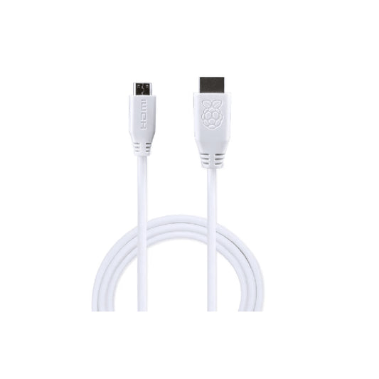 Cable Oficial Raspberry HDMI a mini HDMI 100cm – Blanco