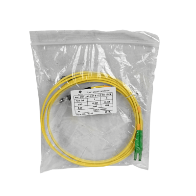 JFSBT2. Cable puente de fibra óptica monomodo dúplex SM de 2 metros con conectores LC/APC a ST/UPC, diámetro de 3,0 mm y núcleo/revestimiento 9/125
