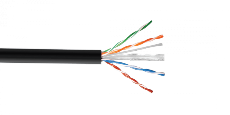 CBXR-UN3 LINKCHIP 0,57mm sim-Cat6 PE Exterior Negro Cable UTP 305mt Cobre Sólido