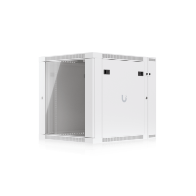 URKD12-7 UBIQUITI 12U Panel Frontal de Cristal con Doble Bisagra para Gabinete de Pared de 70 cm de Fondo, Color Blanco