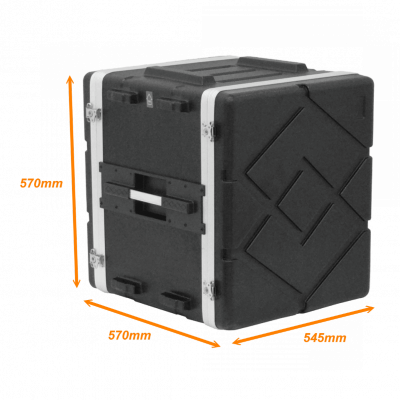 RK12X. Armario portátil de 12U/57cm de profundidad-42cm con 2 cubiertas de plástico para uso en exteriores en color negro