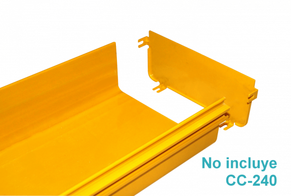 CCA-240-TF 240x100mm Cubierta Terminal Amarilla PC+ABS LSZH Hembra requiere/CC-240