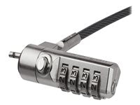 StarTech.com Cable con Candado de Seguridad con Clave para Ordenador Portátil - con Bisagra Giratoria - con Candado de Combinación de 4 Dígitos