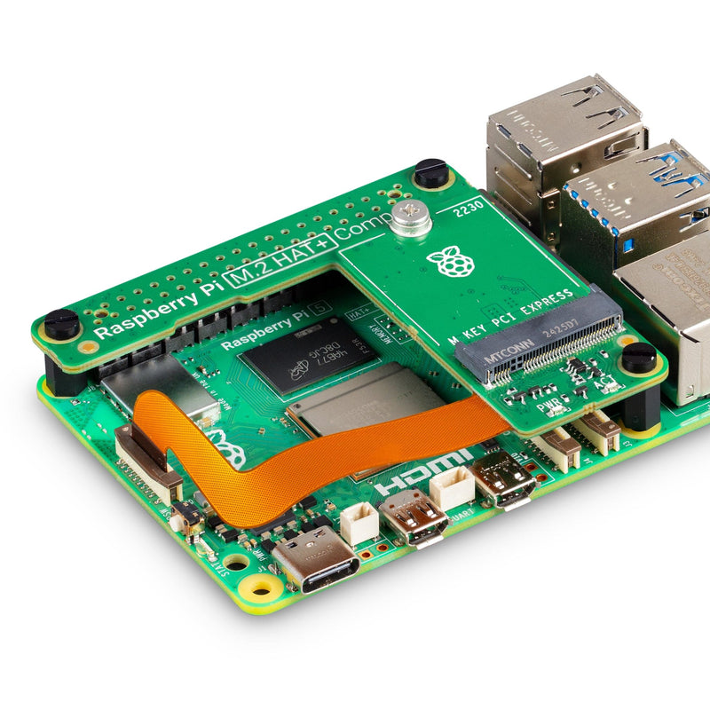 Raspberry Pi Adaptador M.2 HAT+ Compacto para Raspberry Pi 5