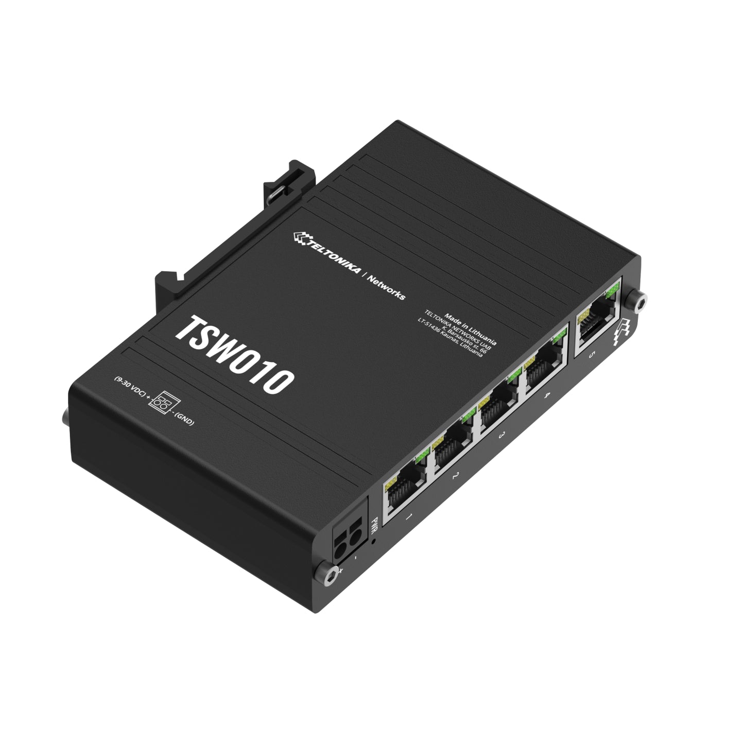 Conmutador Industrial Teltonika con Montaje en Riel DIN 5 Puertos 10/100 Mbps