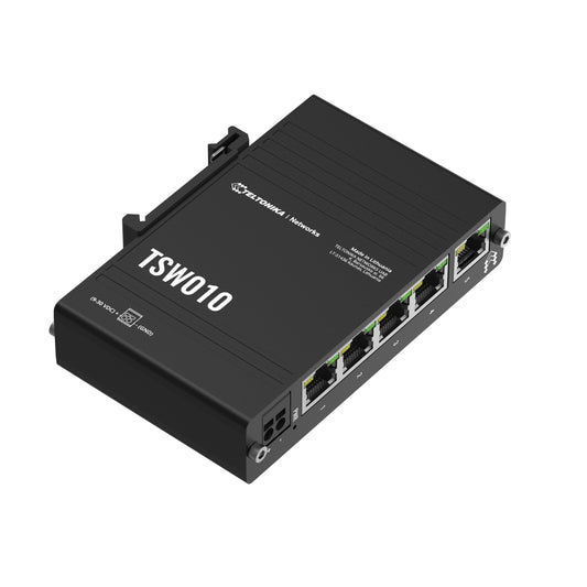 Conmutador Industrial Teltonika con Montaje en Riel DIN 5 Puertos 10/100 Mbps