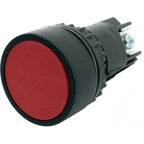 Pulsador momentáneo redondo plástico rasante 22mm SPDT Serie T2PB - Negro