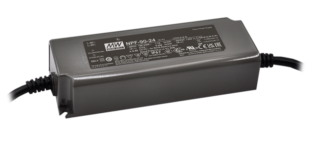 Driver LED plástico voltaje PFC IP67 90W NPF-90 - 20V
