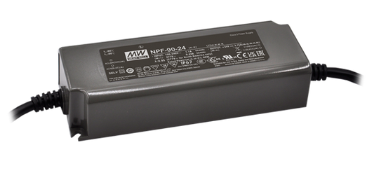 Driver LED plástico voltaje PFC IP67 90W NPF-90 - 24V