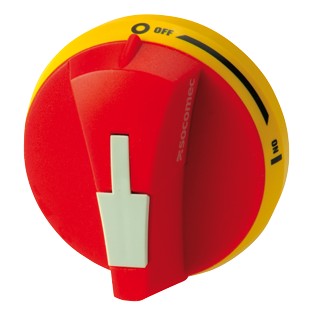 Mando frontal-lateral derecho S00 de 16...80A rojo IP65