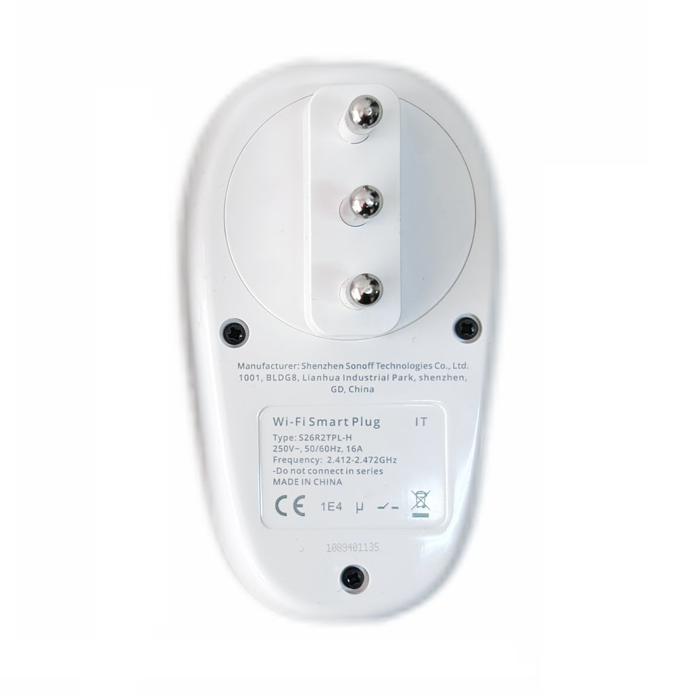 Toma inteligente WiFi Sonoff S26 R2 con capacidad de 4000W/16A