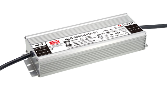 Driver LED carcasa metálica voltaje 320W HLG-320H - A - Ajuste Potenciómetro (Io) - 54V