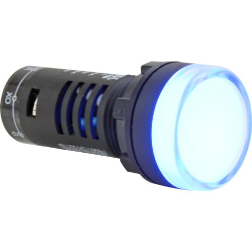 Indicador luz piloto plástico 22mm bicolor serie L20-AB - Rojo/Azul - 220VAC