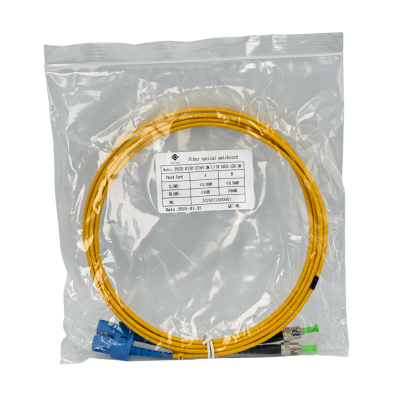JFSCU2. Cable Pigtail de Fibra Óptica de 2 metros SC/UPC-ST/APC Monomodo SM Dúplex 3.0mm 9/125um