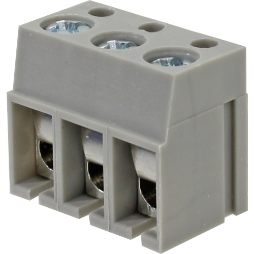 Bornera modular para PCB alto 12.5mm - paso 5mm BR0 - Gris - 3 vías