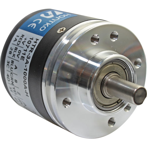 Encoder incremental diámetro 38mm Serie HTR - Line Driver (RS485) - 3A - Eje sólido - 1024PPR