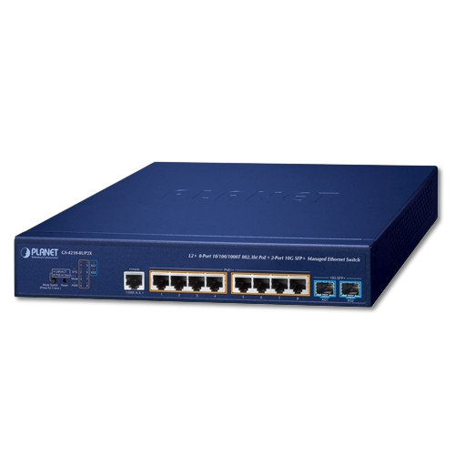 Switch Administrable PLANET GS-4210-8UP2X, 8 Puertos Gigabit PoE++ y 2 Puertos 10G SFP+