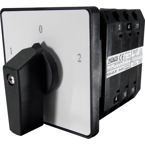 LLave conmutadora para panel 3 posiciones 1-0-2 hasta 100A serie K56 - 80A