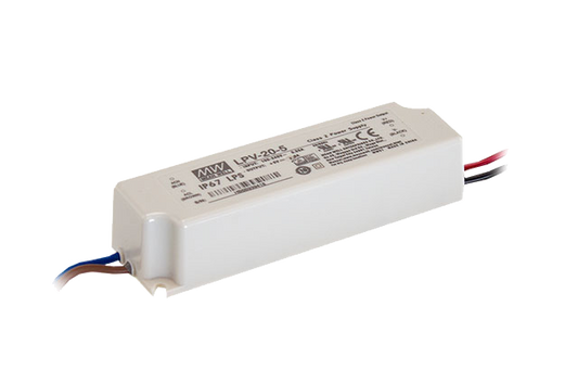 Driver LED plástico voltaje 20W LPV-20 - 12V